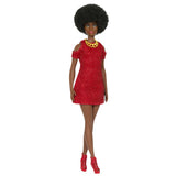 PAPUSA BARBIE FASHIONISTA MULATRA CU PAR AFRO