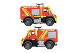 MAJORETTE MASINA METALICA DE POMPIERI MERCEDES UNIMOG U530 SCARA 1 LA 43