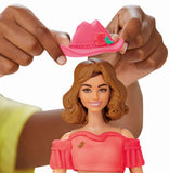 PLAY DOH BARBIE SET PLASTELINA CREATII VESTIMENTARE CU FLORI SI FRANJURI COWBOY