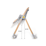 SCAUN DE MASA KINDERKRAFT LASTREE,  2 IN 1, TRANSFORMABIL, GREY