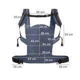 MARSUPIU ERGONOMIC KINDERKRAFT NINO, PANA LA 20 KG, CONFETTI DENIM