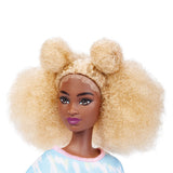 PAPUSA BARBIE FASHIONISTA CU PAR AFRO BLOND