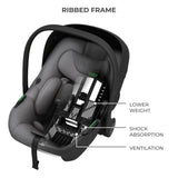 SCOICA AUTO KINDERKRAFT I-LITE CU BAZA ISOFIX ENDURA SAFE FX, GRAY