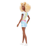 PAPUSA BARBIE FASHIONISTA CU PAR AFRO BLOND