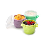 SET 4 RECIPIENTE PLASTIC SNAP&GO, MELII, 118 ML