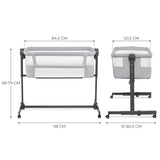 PATUT CO-SLEEPER KINDERKRAFT NESTEE UP 2, GRI DESCHIS