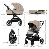 CARUCIOR KINDERKRAFT YOXI 2IN1, SAND BEIGE