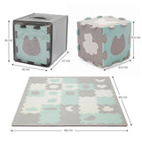 COVORAS DE JOACA KINDERKRAFT LUNO SHAPES, PUZZLE 3D, SPUMA, MINT