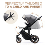 CARUCIOR 2 IN 1 KINDERKRAFT PRIME 2, SHADOW GREY