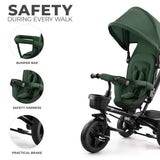 TRICICLETA COPII KINDERKRAFT AVEO, MYSTIC GREEN