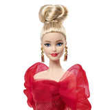 BARBIE SIGNATURE ANIVERSARE 80 DE ANI PAPUSA BARBIE BLONDA CU ROCHIE DE BAL ROSIE