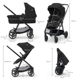 CARUCIOR KINDERKRAFT NEWLY, 4 IN 1, CLASSIC BLACK