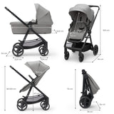CARUCIOR KINDERKRAFT NEWLY, 4 IN 1, MOONLIGHT GREY