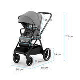 CARUCIOR KINDERKRAFT NEA, 2 IN 1, PLATINUM GREY
