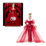 BARBIE SIGNATURE ANIVERSARE 80 DE ANI PAPUSA BARBIE BLONDA CU ROCHIE DE BAL ROSIE