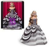 BARBIE SIGNATURE ANIVERSARE 65 ANI PAPUSA BARBIE CU ROCHIE DE BAL ALB NEGRU