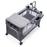 PATUT DE CALATORIE KINDERKRAFT LEODY, CU ACCESORII, GREY