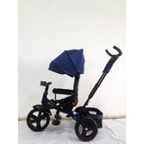 Tricicleta +8 luni evolutiva, cu pozitie de somn, scaun rotativ si muzica distractiva, culoare albastru , BBD5099EVAA