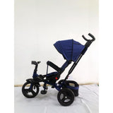 Tricicleta +8 luni evolutiva, cu pozitie de somn, scaun rotativ si muzica distractiva, culoare albastru , BBD5099EVAA