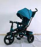 Tricicleta  plus 8 luni evolutiva, cu pozitie de somn, scaun rotativ si muzica distractiva, culoare TURCOAZ, BBD5099EVAT