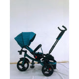Tricicleta  plus 8 luni evolutiva, cu pozitie de somn, scaun rotativ si muzica distractiva, culoare TURCOAZ, BBD5099EVAT