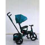 Tricicleta  plus 8 luni evolutiva, cu pozitie de somn, scaun rotativ si muzica distractiva, culoare TURCOAZ, BBD5099EVAT