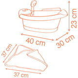 Cadita pentru papusa Smoby Baby Nurse Balneo Bath roz cu 3 accesorii