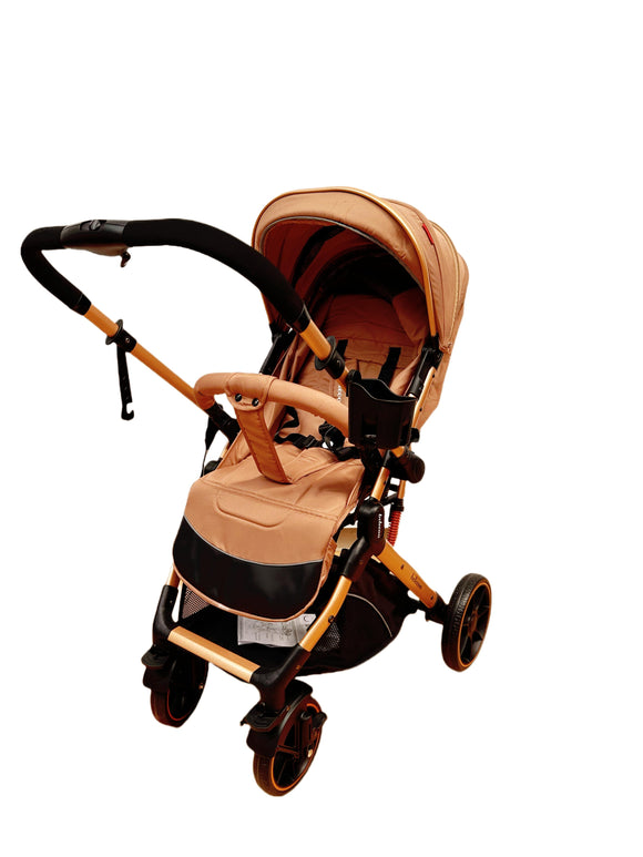 Carucior sport Belecoo,  cu maner reversibil , pozitie somn, pliere tip troller, max 15 kg, 6-36 luni, BBDB1, BEJ