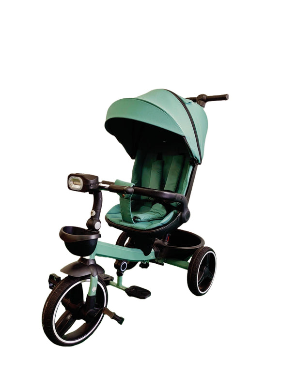 Tricicleta pentru copii, muzicala,cu pozitie de somn si scaunel reversibil, VERDE MENTA