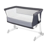 Patut co-sleeper, Lionelo, Theo, 2 in 1, Cu setare unghiulara, Reglabil in 5 pozitii pe inaltime, Conform cu standardele europeane de securitate EN1130 si EN16890, Dark Grey