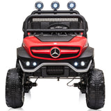 Masinuta electrica Chipolino OffRoad Mercedes Unimog cu scaun din piele si roti EVA red