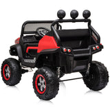 Masinuta electrica Chipolino OffRoad Mercedes Unimog cu scaun din piele si roti EVA red