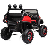 Masinuta electrica Chipolino OffRoad Mercedes Unimog cu scaun din piele si roti EVA red