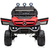 Masinuta electrica Chipolino OffRoad Mercedes Unimog cu scaun din piele si roti EVA red