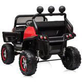 Masinuta electrica Chipolino OffRoad Mercedes Unimog cu scaun din piele si roti EVA red