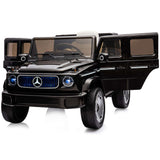 Masinuta electrica Chipolino SUV Mercedes EQG cu scaun din piele si roti EVA black