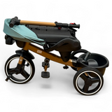 Tricicleta cu pozitie de somn, scaun rotativ si muzica distractiva, Verde Armi, Cadrul Auriu