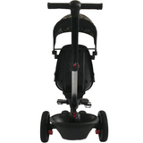 Tricicleta pentru copii, cu pozitie de somn si scaunel tip scoica reversibil,  culoare negru/auriu, BBD6017NA