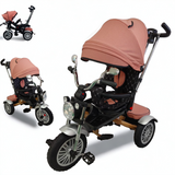 Tricicleta Super Trike, cu pozitie de somn, scaun rotativ si muzica distractiva, PIERSICA GGB5199NWP