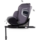 Scaun auto Chipolino Clima Air I-Size 40-150 cm cu sistem Isofix si sezut rotativ anthracite