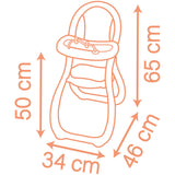 Scaun de masa pentru papusa Smoby Baby Nurse Highchair