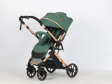 Carucior sport Belecoo,  cu maner reversibil , pozitie somn, pliere tip troller, max 15 kg, 6-36 luni, BBDB1, VERDE SALVIE
