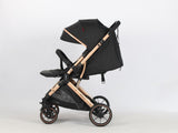 Carucior sport Belecoo,  cu maner reversibil , pozitie somn, pliere tip troller, max 15 kg, 6-36 luni, BBDB1,NEGRU NEW