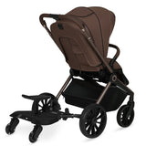 Adaptor universal carucior pentru al doilea copil, Lionelo, Buggy Board, 2 in 1, 3 pozitii reglare sezut pe inaltime, Platforma antiderapanta, Roti cu lumini colorate, Sustine 25 kg, Negru