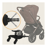 Adaptor universal carucior pentru al doilea copil, Lionelo, Buggy Board, 2 in 1, 3 pozitii reglare sezut pe inaltime, Platforma antiderapanta, Roti cu lumini colorate, Sustine 25 kg, Negru