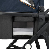 Carucior 3 in 1, Lionelo, Amber, Cadru aluminiu, Cu landou intarit si salteluta moale, Cu scoica auto testata ADAC, Reversibil, Cu accesorii, Geanta parinti, Pana la 22 kg, Albastru