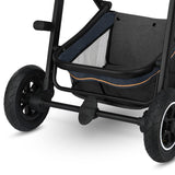 Carucior 3 in 1, Lionelo, Amber, Cadru aluminiu, Cu landou intarit si salteluta moale, Cu scoica auto testata ADAC, Reversibil, Cu accesorii, Geanta parinti, Pana la 22 kg, Albastru