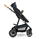 Carucior 3 in 1, Lionelo, Amber, Cadru aluminiu, Cu landou intarit si salteluta moale, Cu scoica auto testata ADAC, Reversibil, Cu accesorii, Geanta parinti, Pana la 22 kg, Albastru