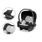 Carucior 3 in 1, Lionelo, Amber, Cadru aluminiu, Cu landou intarit si salteluta moale, Cu scoica auto testata ADAC, Reversibil, Cu accesorii, Geanta parinti, Pana la 22 kg, Albastru