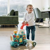 Antemergator 5 in 1 Magic Train, Free2Move, Cu diverse activitati de joaca, Panou Educational, Efecte sonore si luminoase, Green